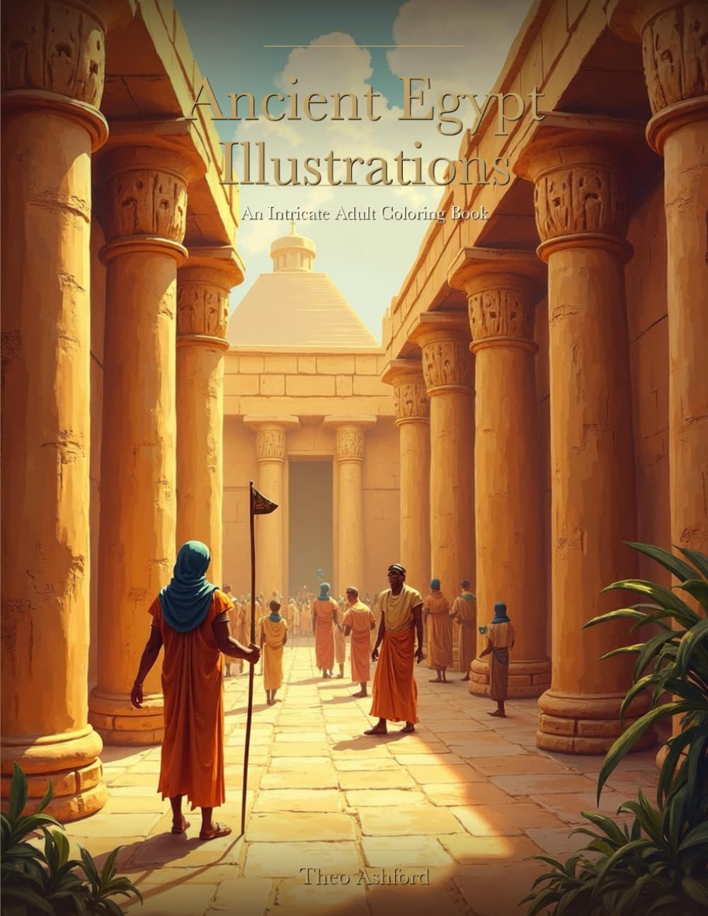 Ancient Egypt Illustrations: An Intricate Adult Coloring Book