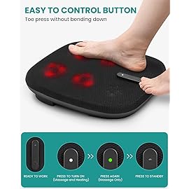 Nekteck Shiatsu Foot Massager with Heat, FSA Eligible Electric Kneading Feet Massage Machine for Plantar Fasciitis Pain Relief, Built-in Infrared Heat Function for Home and Office Relax, HSA Eligible