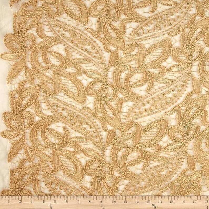 White Creation Glitter Embroidered Mesh Fabric, Cut by The Yard Lace Netting Material Ideal for Sewing, Dresses, Gowns, Skirts, Veils, DIY, Arts & Crafts, Drapery, Tablecloths, Home Décor Etc