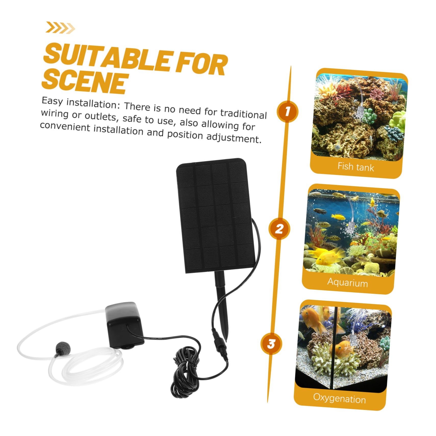 Housoutil Pompe À Solaire Pompe À Air Solaire Ponde De D'Aquarium Aérateurs