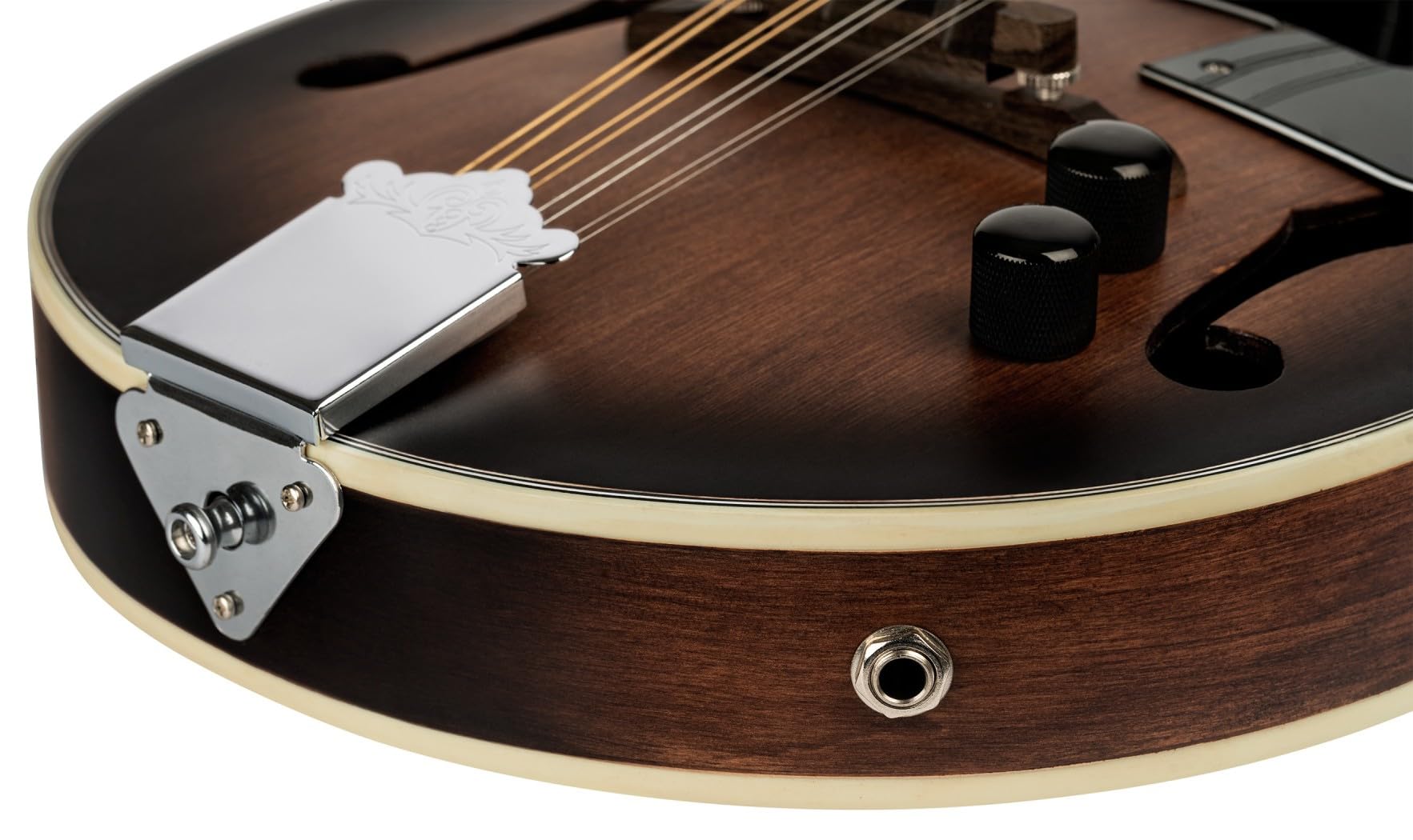 Ortega Guitars Mandoline Style A Électro-Acoustique – Ouïes en F – Série Americana – Épicéa/Érable, Marron (RMAE30-WB)