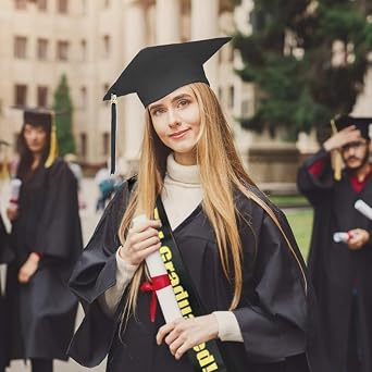 2026 Graduation Hat Cap Set, Graduation Hat with Graduation Sash, Graduation Bachelor Cap for 2026 High School University Graduation Party Ceremony