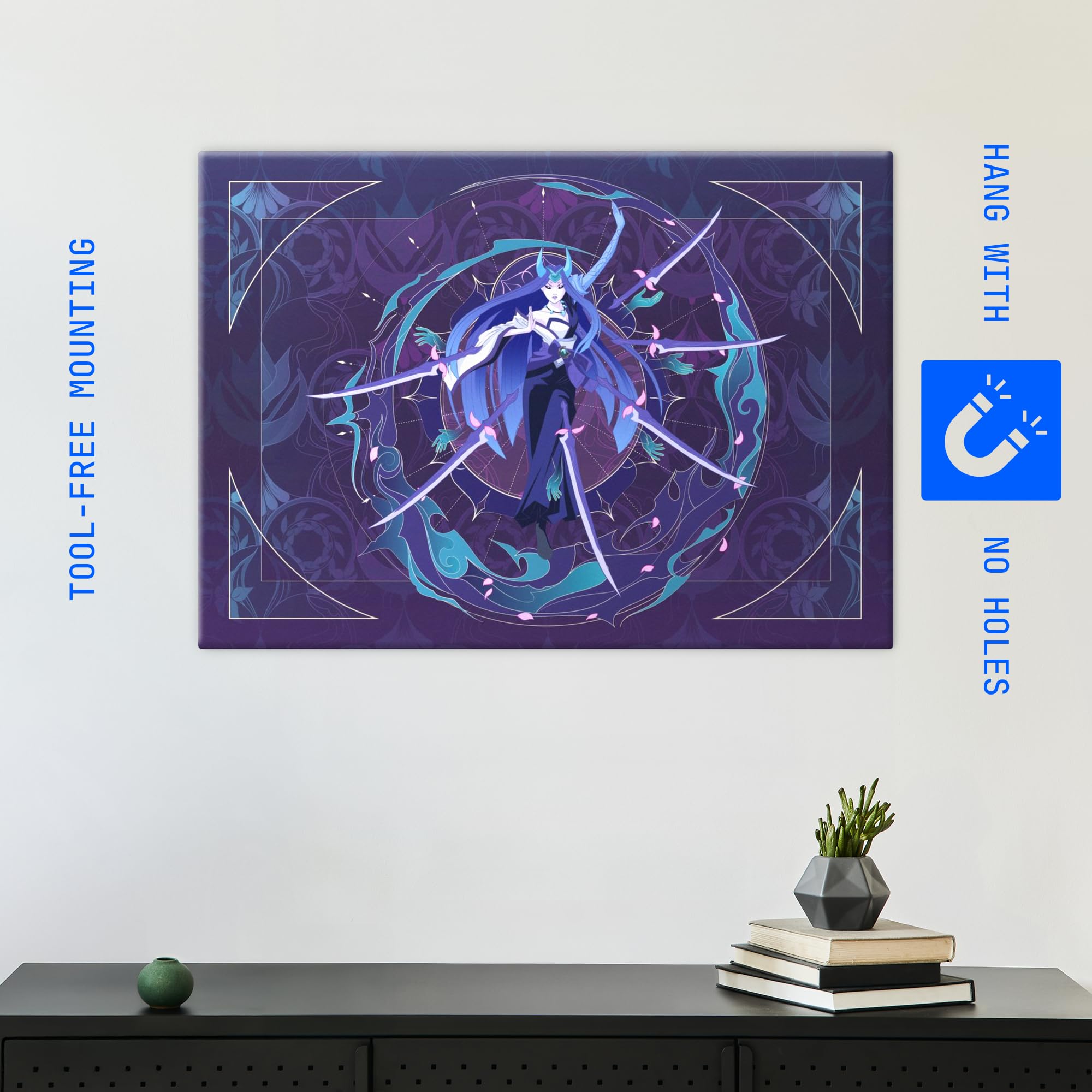 Displate Metall poster League of Legends Irelia Größe L | Bilder Wanddeko Wohnzimmer & Schlafzimmer Wandbilder, Geschenk. Wandkunst mit Magnet-Befestigung, ohne Bohren.