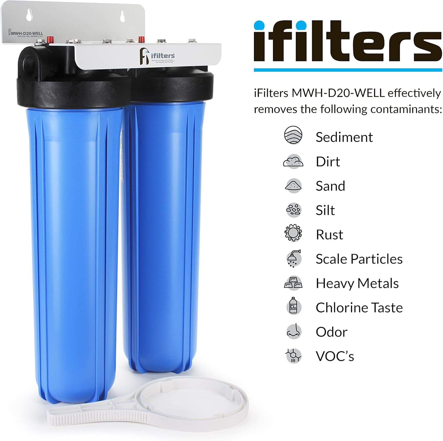 60% Off Discount Well Water Whole House Filtration System 20 Dual Stage Complete Commercial Grade Sediment Odor Taste Rust 1 Ports