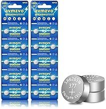 SR626SW 377 V377 LR626 SR626 AG4 1.5V Alkaline Button Cell Watch Battery, 20 Pieces, Mercury Free, Child Safe Package【5 Year Warranty】