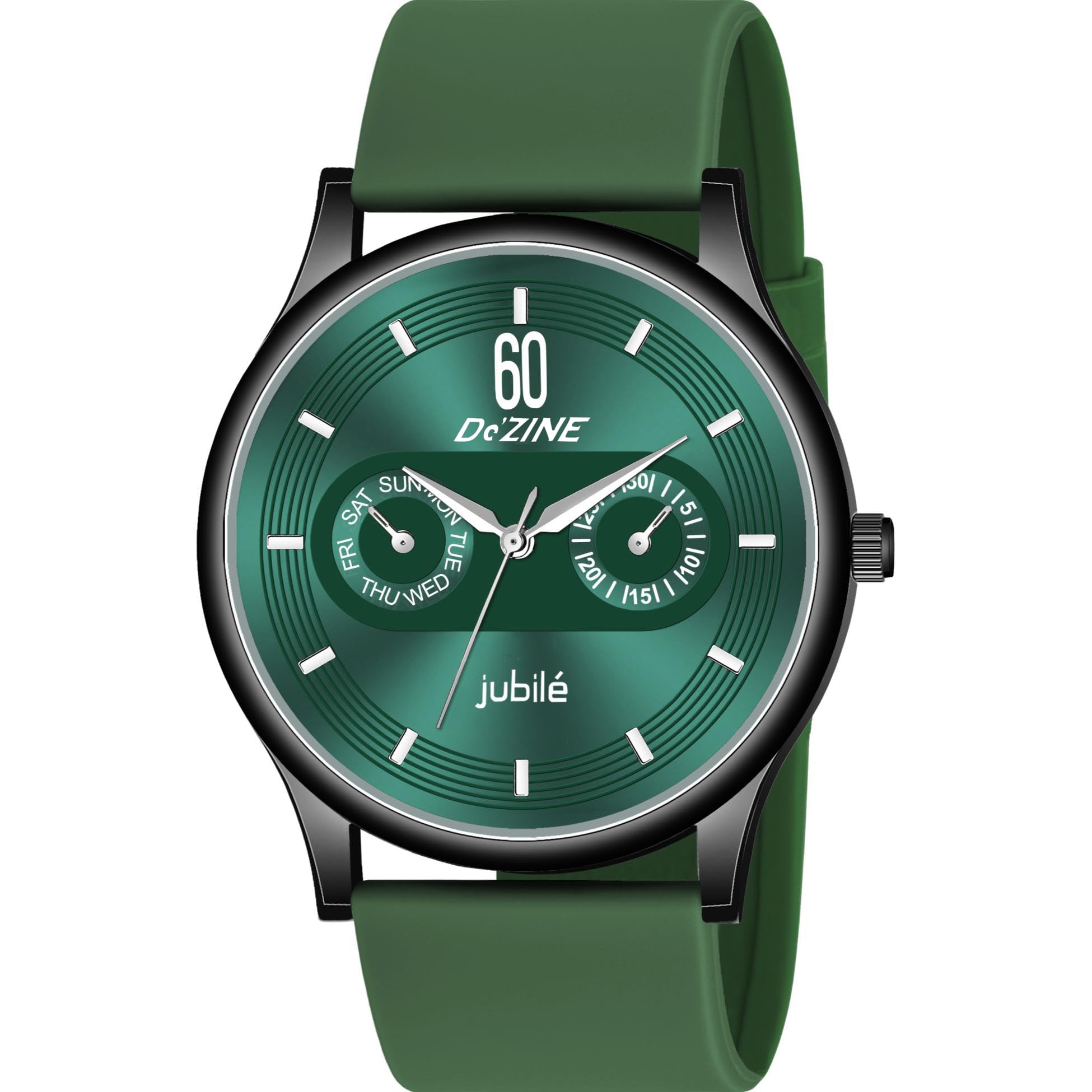 Dezine Silicone Strap Analogue Wrist Watches for Men (Green) (B0DCGFPCY6) Amazon Price History, Amazon Price Tracker