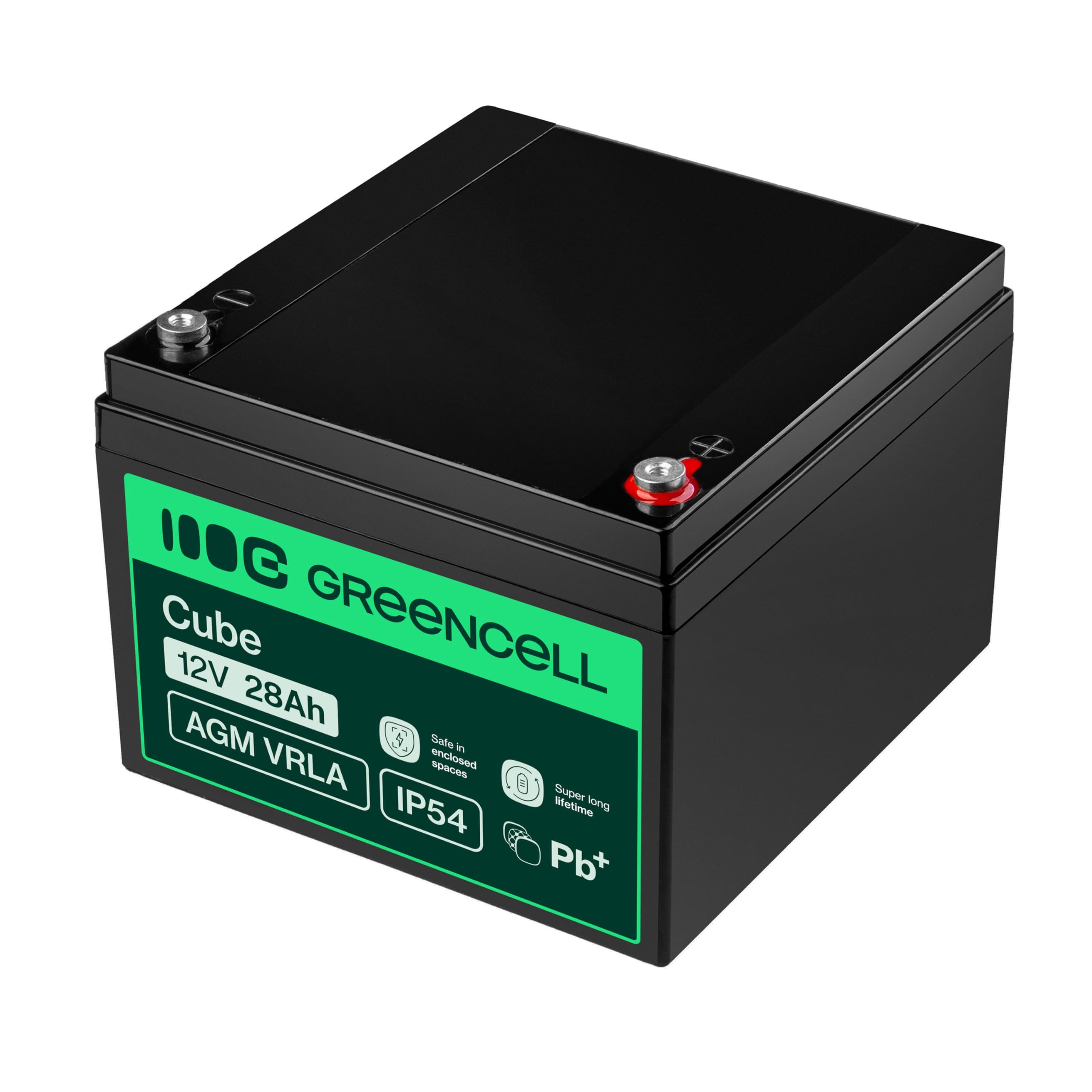 Green Cell® AGM 12 V 28 Ah akumulator ołowiowy akumulator ołowiowy akumulator akumulator żelowy akumulator odporny na cykl pracy Unbemann Caravan | fotowoltaika | wózek inwalidzki | akumulator solarny | panel słoneczny | kampera