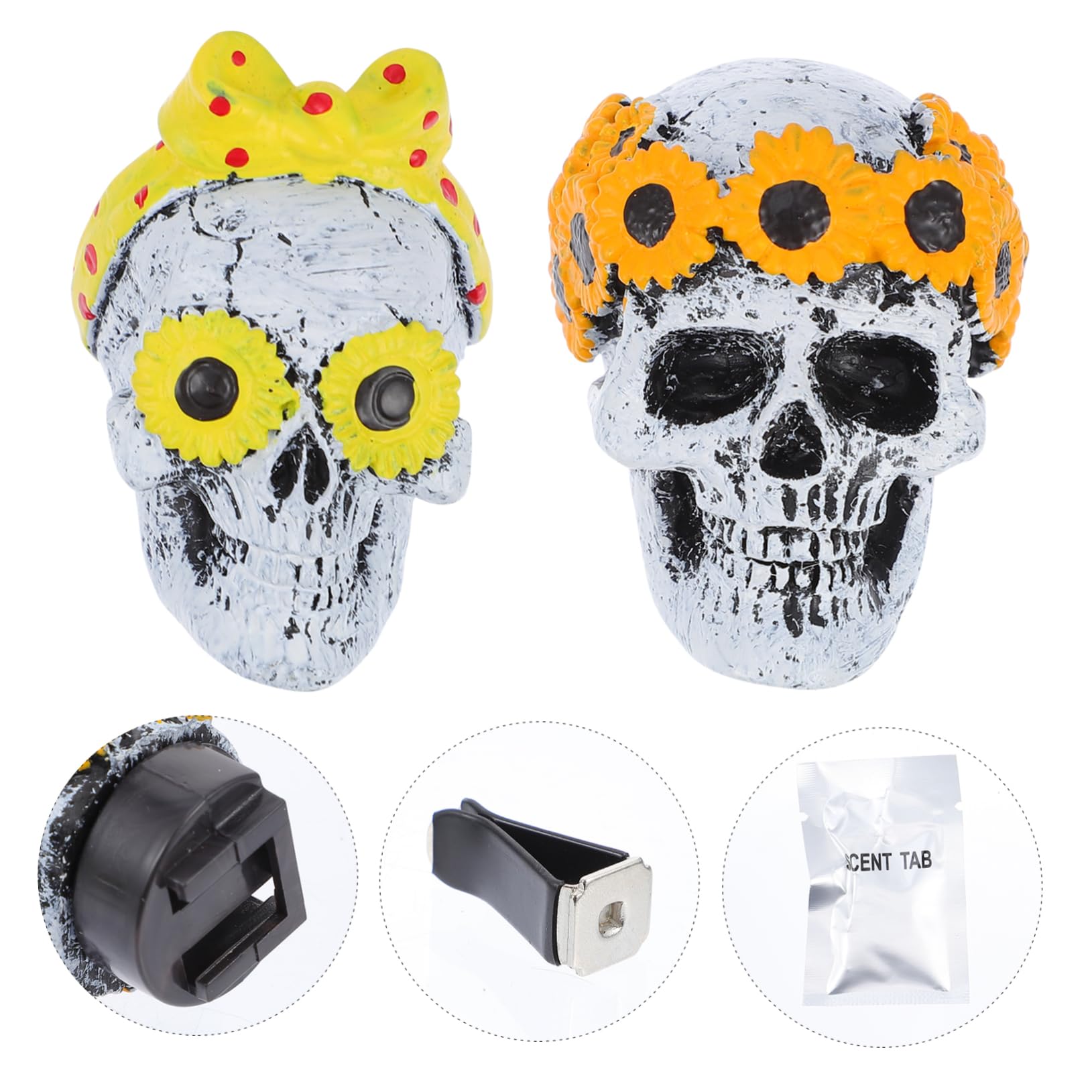 Amosfun 6sätze Ghost Head Aromatherapy Clip Set Für Auto Diffuser Für Luftauslass Innenraum Dekoration Und Duftspender Für Auto Büro Und Mehr