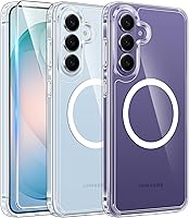 Vista 403 de FNTCASE Funda para iPhone 15 Plus: Fundas magnéticas transparentes para teléfono con protector de pantalla compatible con Magsafe Slim Anti