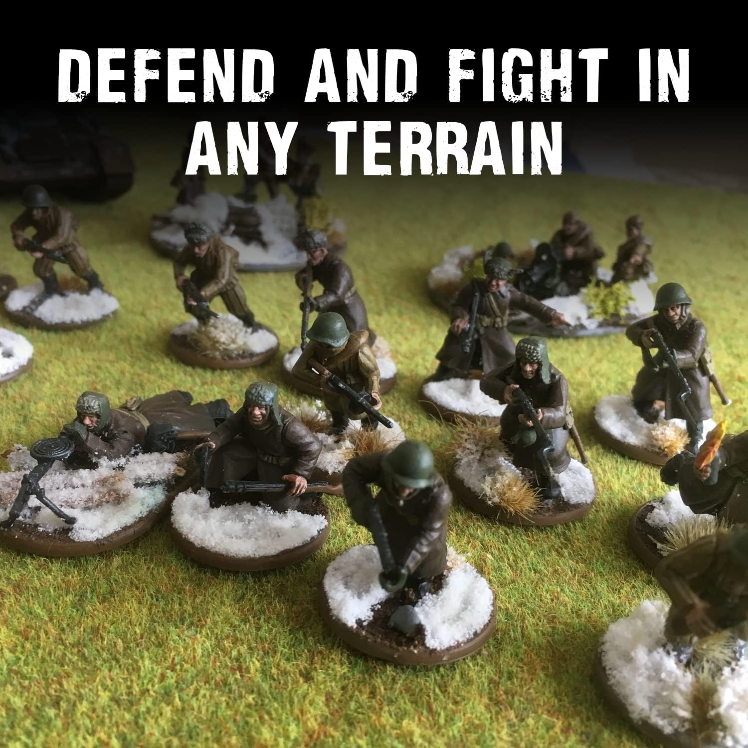 Wargames Delivered - Warlord Games Bolt Action Miniatures - Warlord Games Soviet Infantry (Winter) 28mm Miniatures - 40 Soviet Union Military Models, WW2 Model Kits, Wargaming Plastic Model Kits