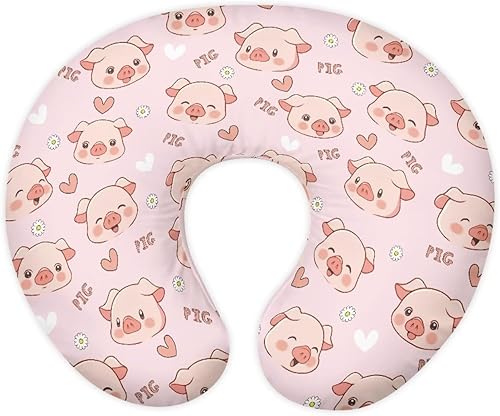 Miniatura 41 de Funda de almohada de lactancia de dibujos animados para recién nacido, estampado de perro salchicha en forma de U, funda de almohada de lactancia