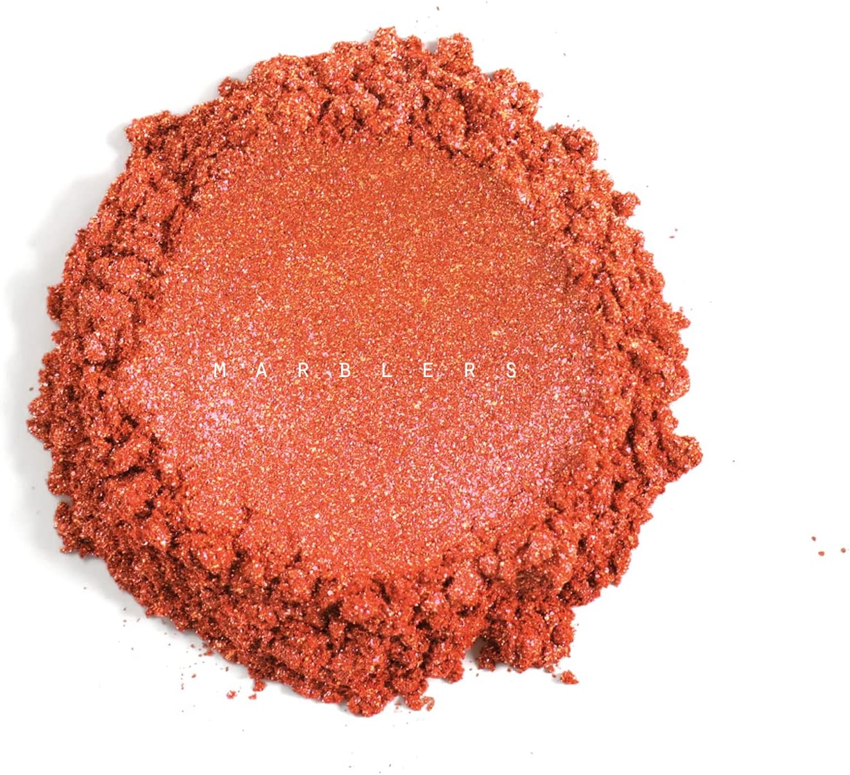 MARBLERS Orange Mica Powder [Blood Orange Pearl] 1oz (28g) | Cosmetic | Epoxy Resin Pigment | Dye | Non-Toxic, Vegan, Cruelty-Free | Lip Gloss, Nails, Body Butter, Bath Bomb, Candle & Soap Making - Image 2