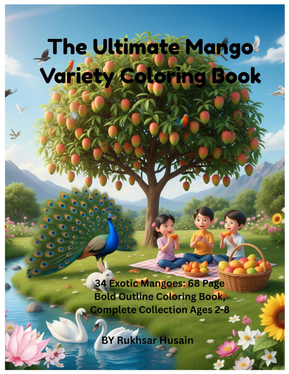The Ultimate Mango Variety Coloring Book: 34 Exotic Mangoes: 68 Page Bold Outline Coloring Book, Complete Collection Ages 2-8 (Tropical Mango Mania Coloring Books)
