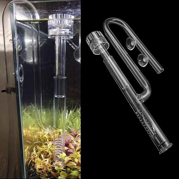 17mm Glass Aquatic Inflow Lily Pipe with Surface Skimmer for Aquarium Filter 5/8