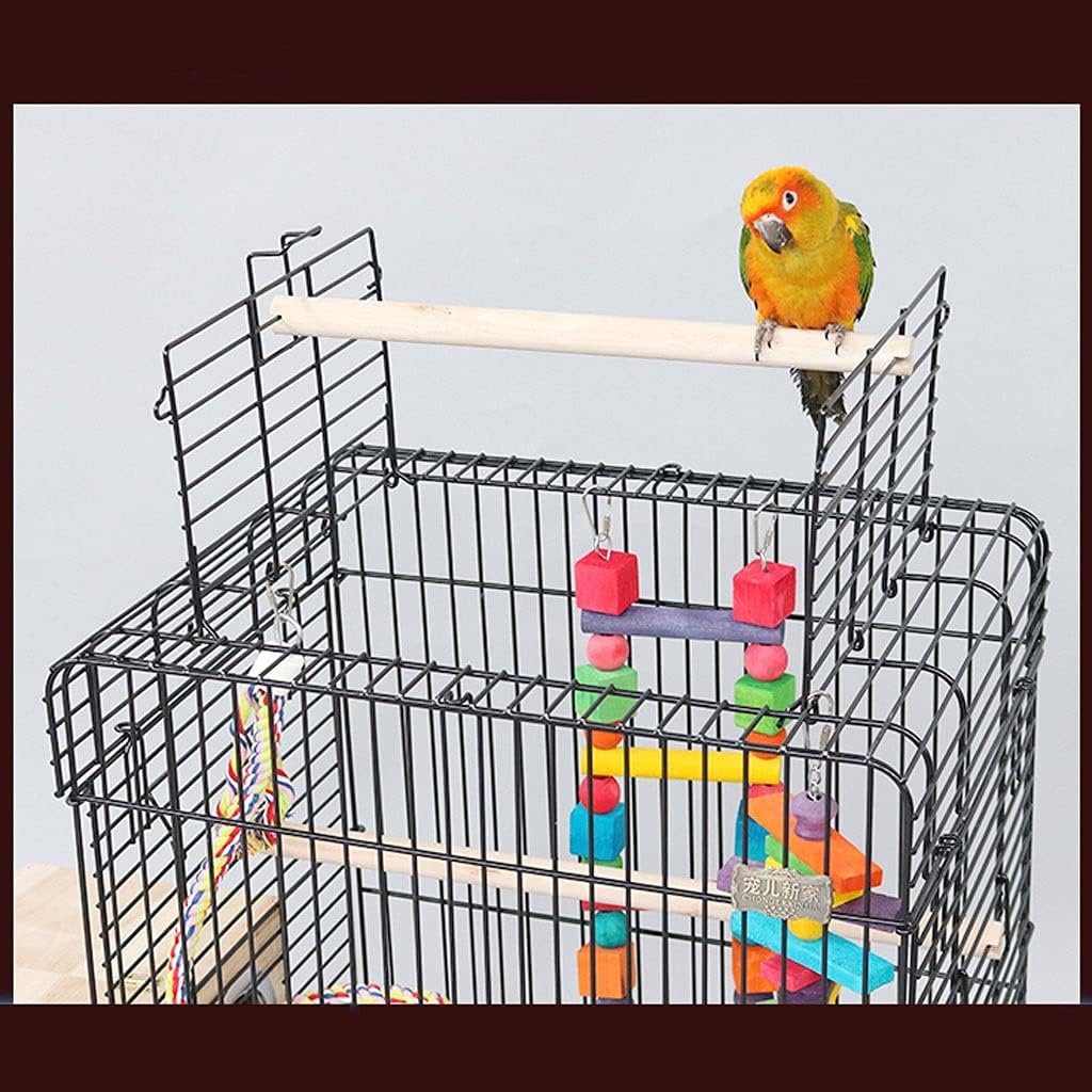 Large Parrot Bird Cage Metal Cage Top Parrot Stand Large Pet Toy with Feeder Suitable for Large Birds, Parakeets, Canaries Bird Cage,