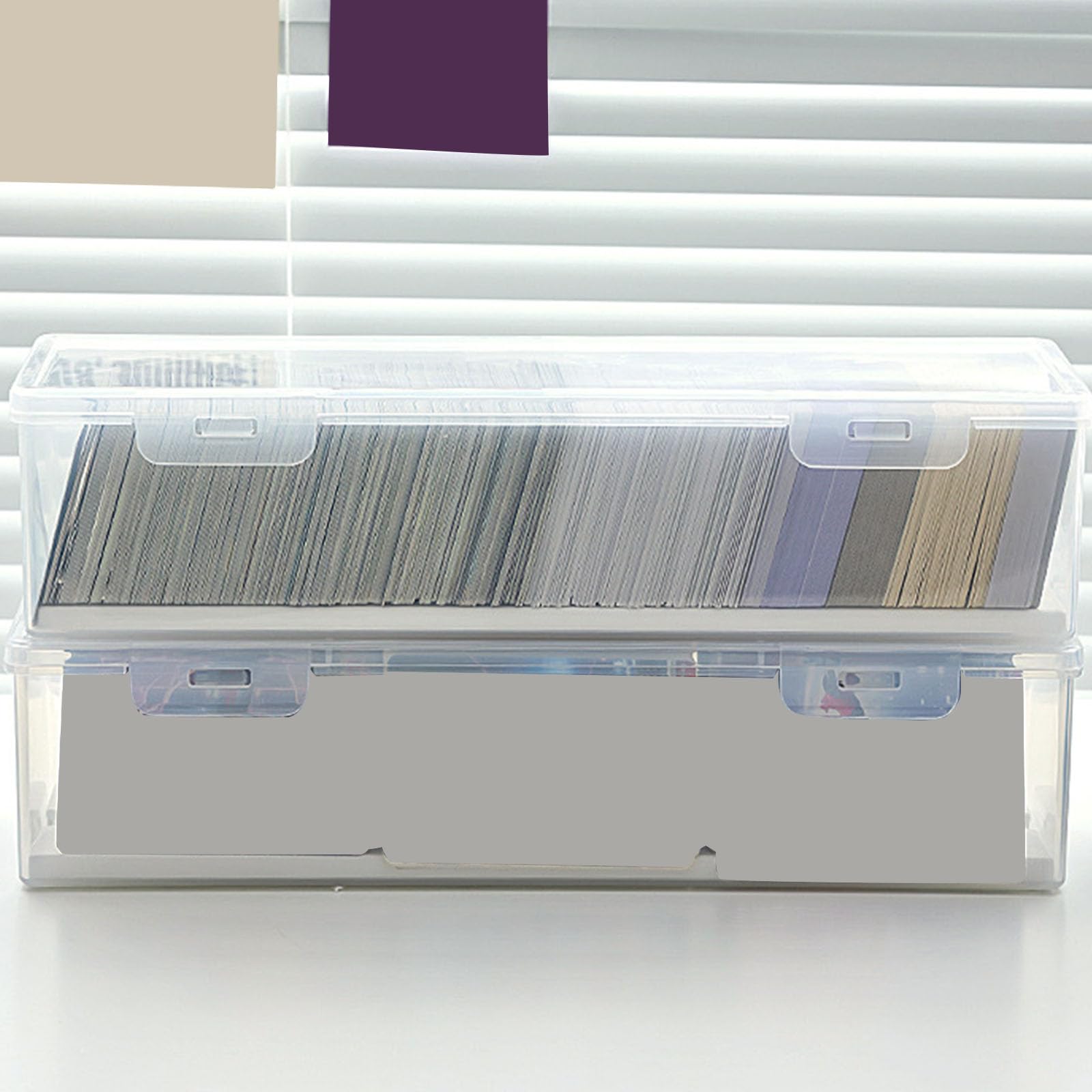 Aggiornamenti Grande Capacità Scatola di Immagazzinaggio Portacarte Custodia con Divisori Multifunzione Card Collection Box per Collezionisti