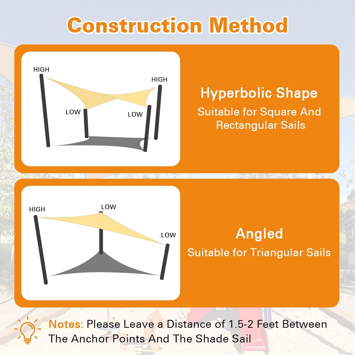 Artpuch Sun Shade Sail 5'X6'Customized Sand Rectangle Curved Edges Heavy Duty HDPE Fabric, 95% UV Block & Breathable Outdoor Canopy for Patio, Backyard, Garden, Deck