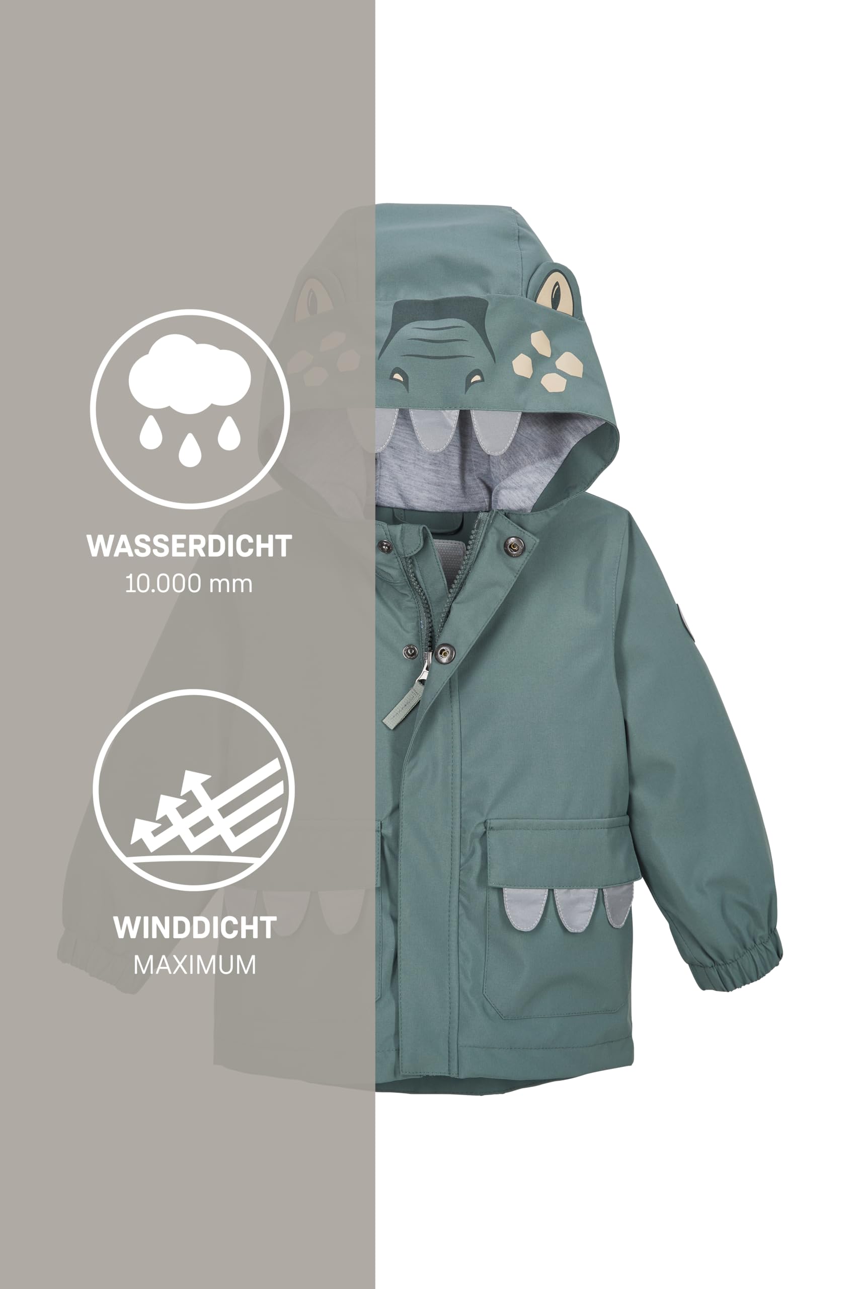 first instinct by killtec Fios 11 Mns Jckt Giacca funzionale/giacca outdoor impermeabile con cappuccio Unisex - Bimbi 0-24
