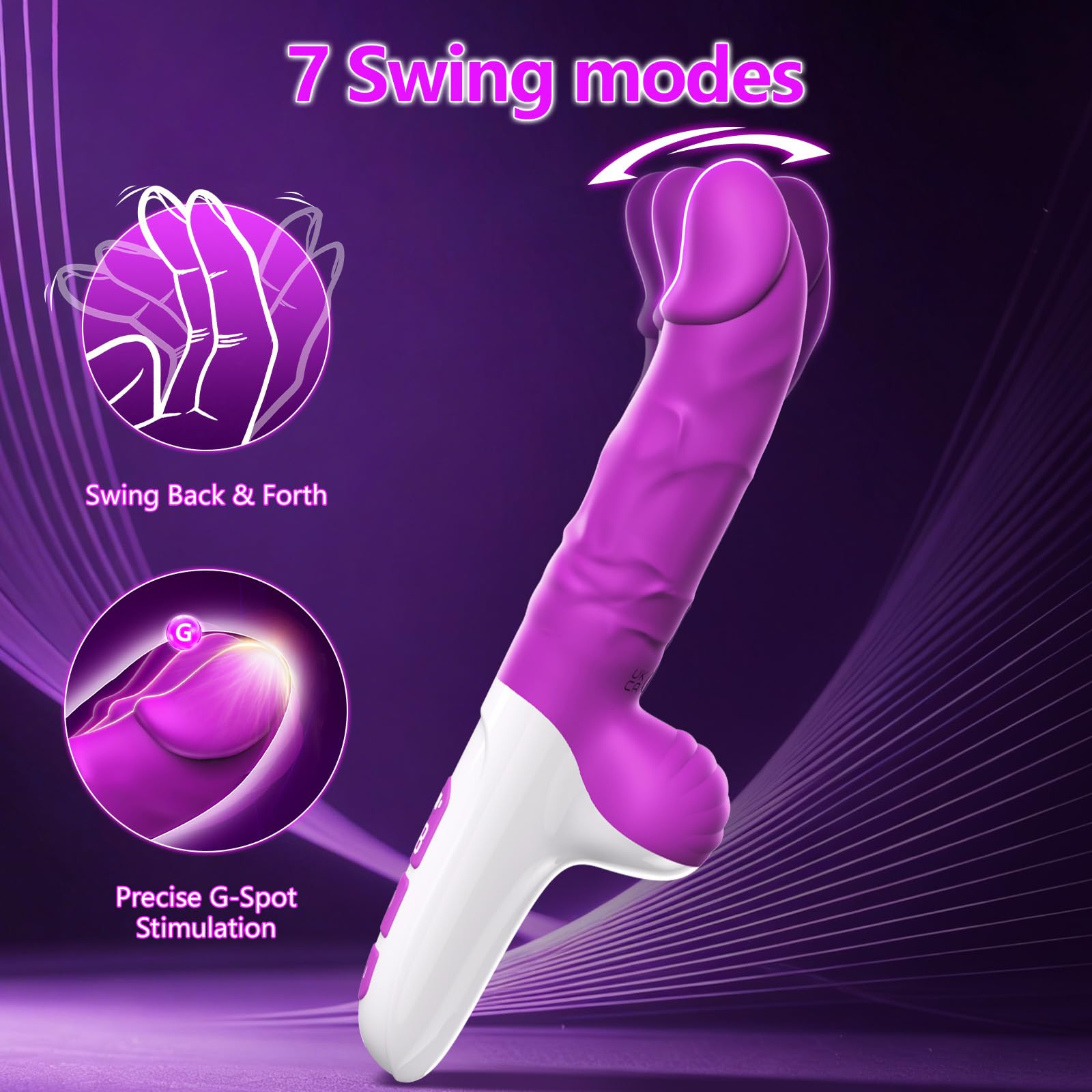 HIVEFUN Vibratoreper Donna Professionale, Vibratore Sex Toys con 7 Modalità Oscillazione Modalità Vibrazione y Modalità Perle Mobili, Sexytoysys Donna Vibratoreper Donna Punto G Squirting Sex Toy