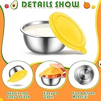 Vista 3 de 18 recipientes de aderezo de ensalada de 1.6 onzas para llevar, a prueba de fugas, reutilizables, con tapas, recipientes de acero inoxidable