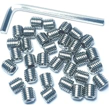 34pcs Set Screws 5/16-24 x 5/16" inch 304 Stainless Steel Allen Head Hex Hexagon Socket Set Screws with Allen Wrench,Set Grub Screws Hex Allen Head Socket Set Screws.5/16" Length
