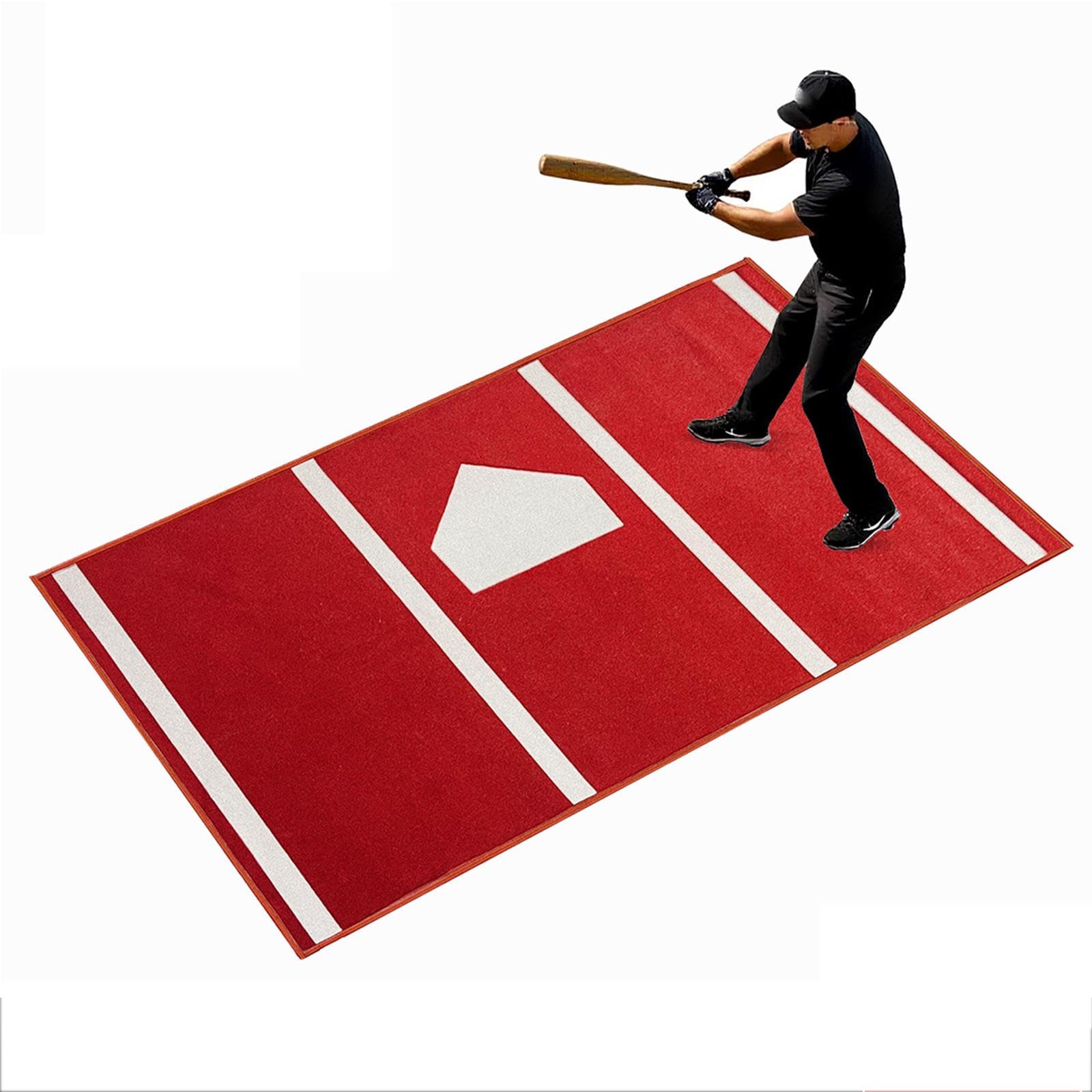 Tapete de Bateo de Béisbol, Antideslizante, Portátil Y para Uso en Interiores, Apto para Entrenamiento de Béisbol Y Sóftbol.