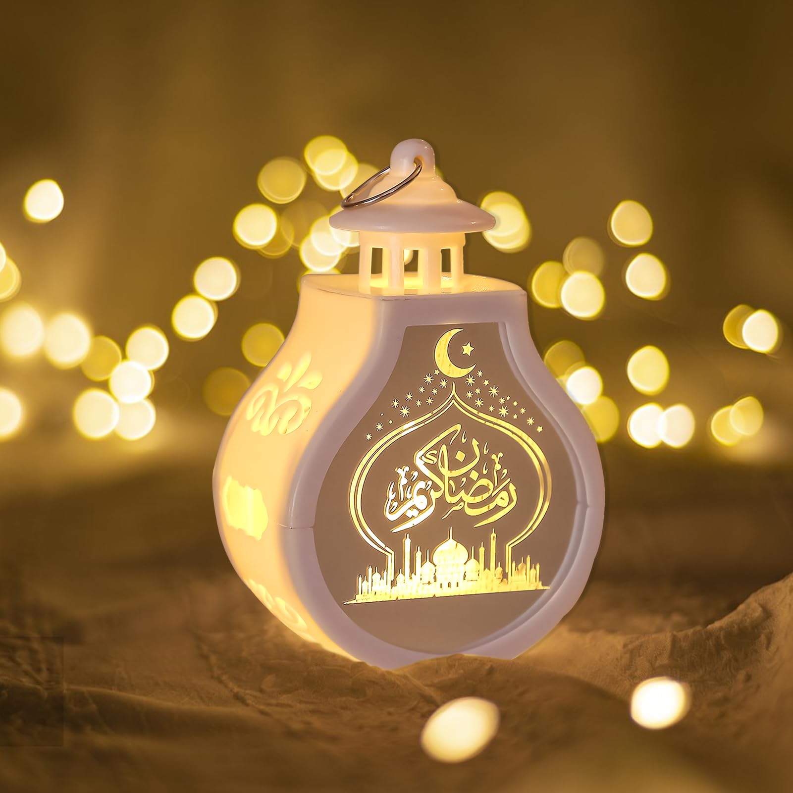 2 Lanterne Decorative Ramadan - Luci A Stella E Mezzaluna Per Festivit&agrave; Islamiche