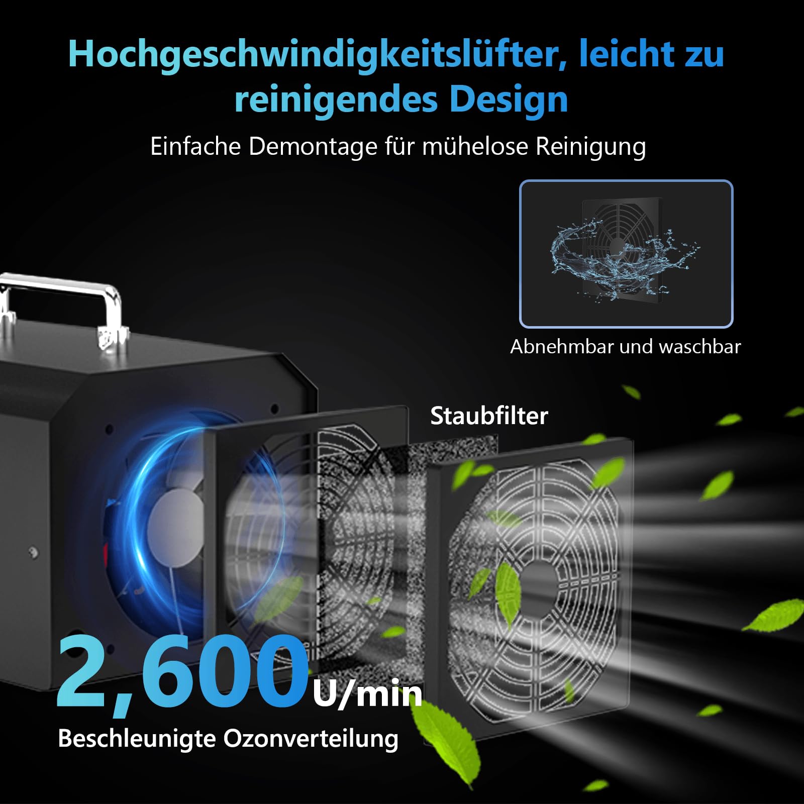 PowerScale OZB1 Generador de ozono comercial 90.000 mg/h – Purificador de aire industrial de ozono para eliminar olores, desinfección y esterilización para grandes espacios y oficinas (90,000 mg/h)