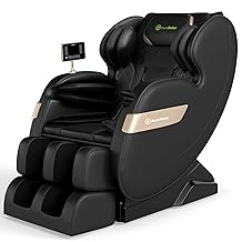 Real Relax 2025 Full Body Massage Chair of Dual-core S Track,Shiatsu Massage Recliner of Zero Gravity with APP and LCD Control,Bluetooth,Home or Office Use,Black