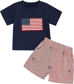 Toddler Baby Boy St Patricks Day Outfit Infant Striped Lucky Charm T Shirt Top Shorts Set Summer Toddler Clothes