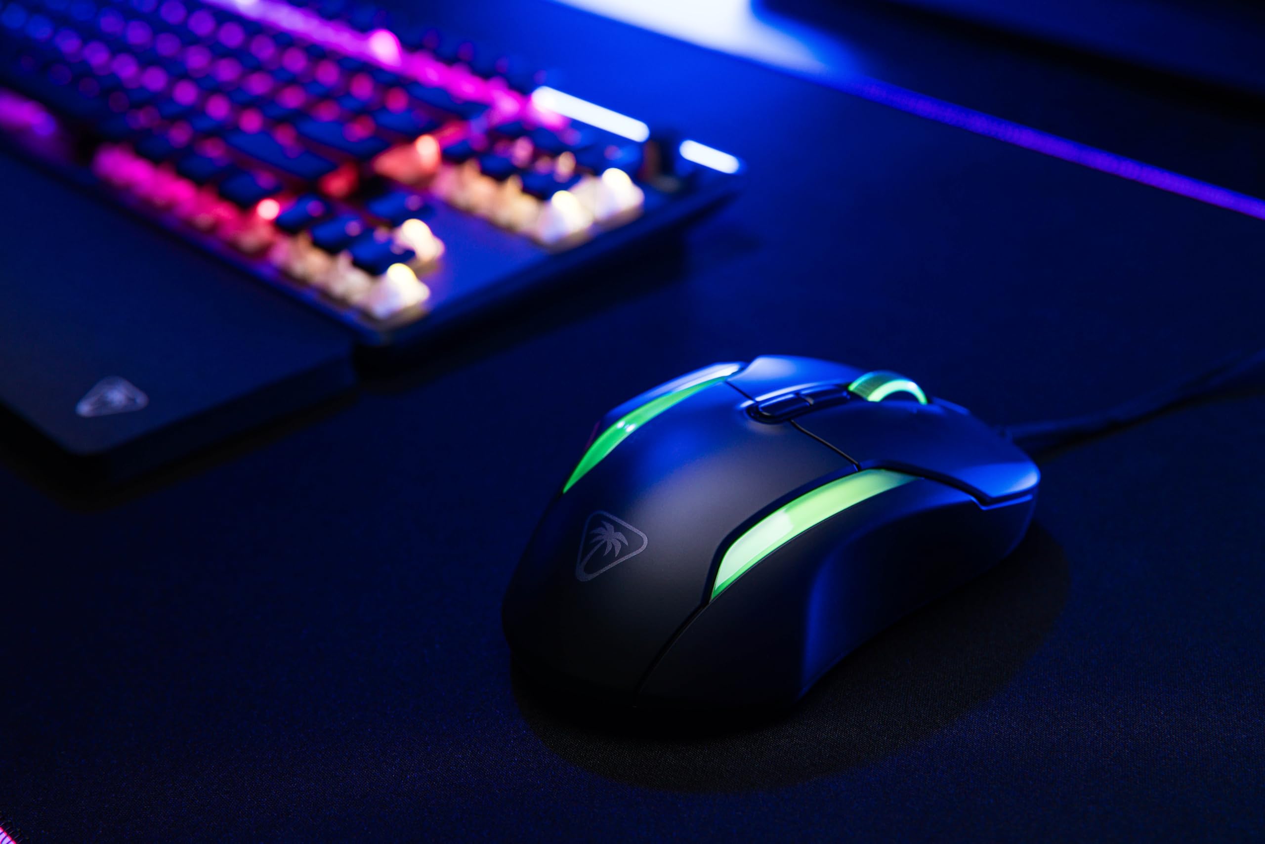 Turtle Beach Kone II Ergonomische RGB-Gaming-Maus, 26K DPI Optischer Sensor, optische Schalter, 23 programmierbare Funktionen, Schwarz