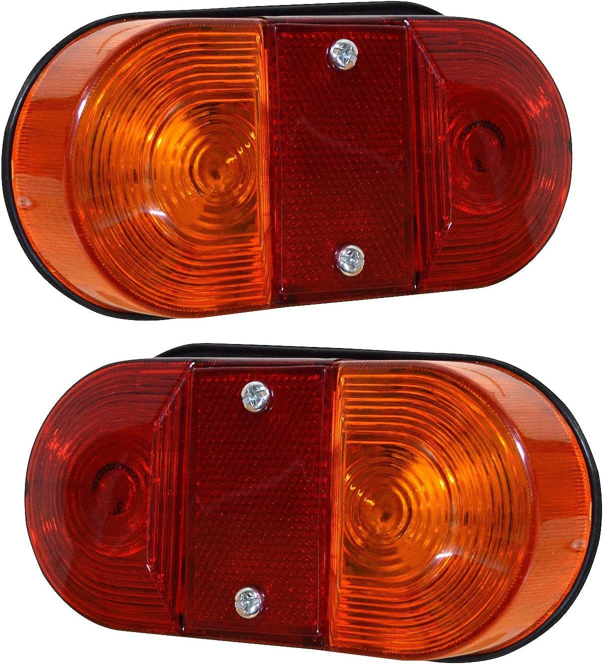 Rear Combination Light Lamp Assembly Tail Lights with Flat Base and 12v Bulbs Suitable Head tail Lights for IFOR Williams Trailer Classic Mini Pick Up