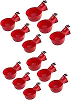 Kit 12 Bebedouro Para Aves Controle Automatico Nivel de Agua Ideal Para Galinheiro Fazenda Gaiola (K12PET1-VERM)