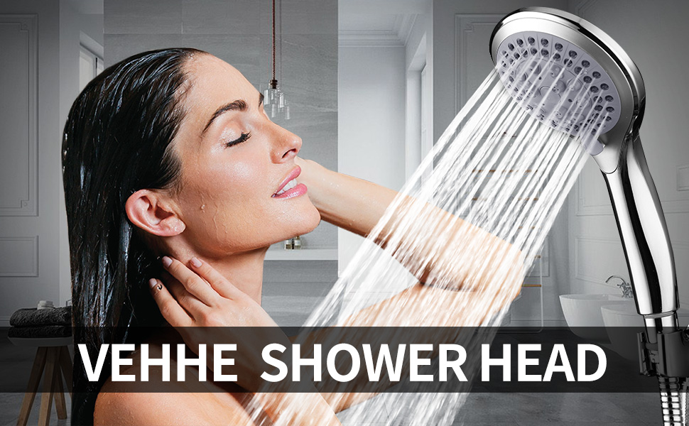 Soffione doccia ad alta pressione con 4 modalità, soffione doccia regolabile a risparmio acqua, aumento della pressione, soffione doccia con interruttore, pulsante di arresto dell'acqua per adulti