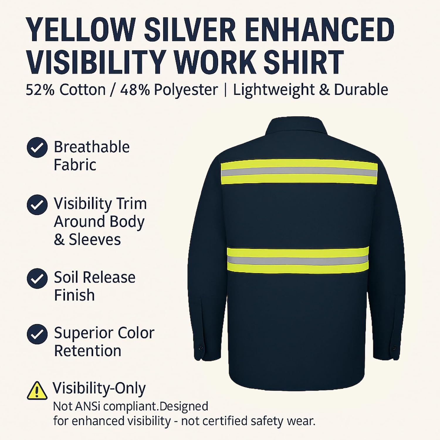 High Visibility Work Shirt - Long Sleeves