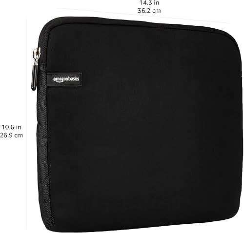 Miniatura 5 de Tienda Basics Funda para laptop de 14 pulgadas funda protectora con cremallera color negro