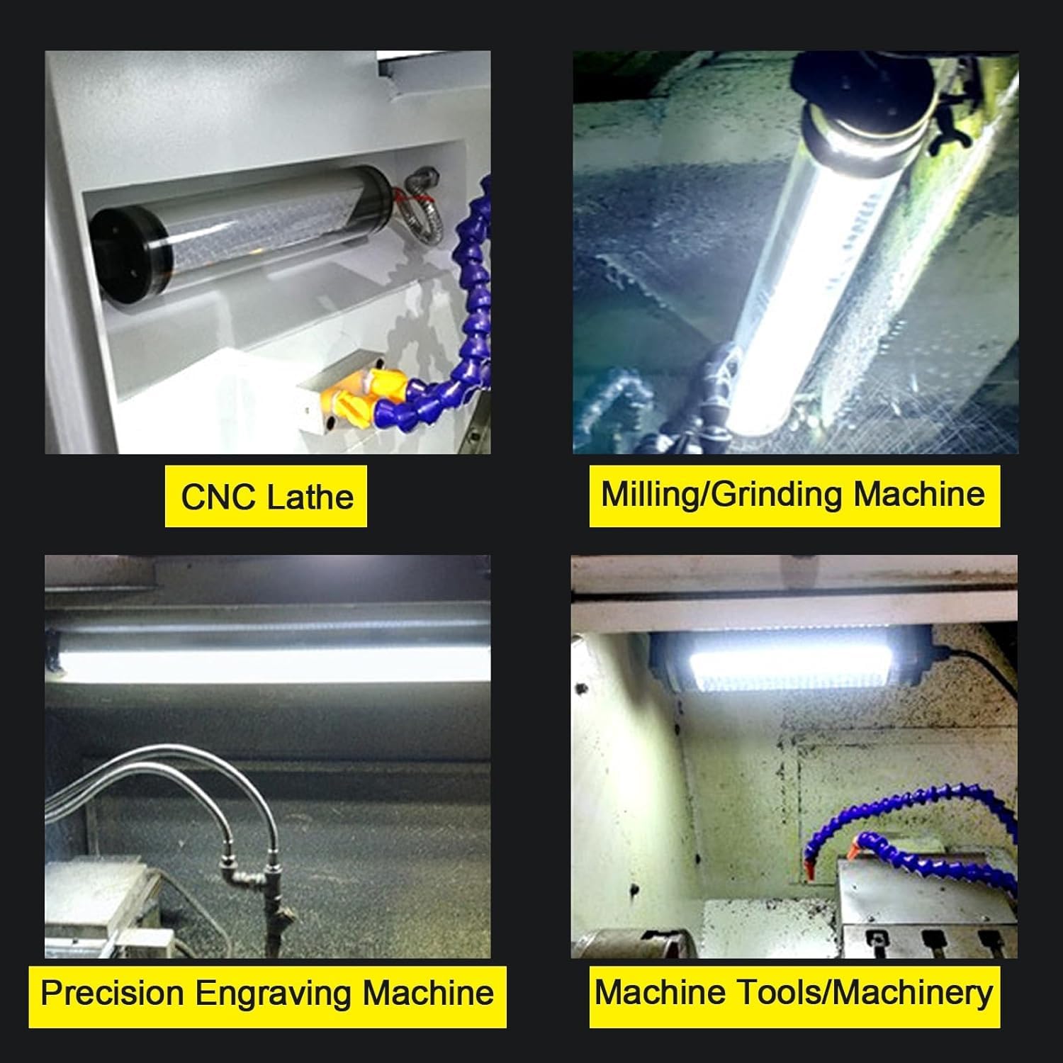Tube De Lumière De Machine-Outil Industrielle LED, 12w, 20w, Éclairage De Travail De Machine-Outil CNC Ip67 Étanche à L’Huile Résistant à La Poussièr, One Color, 10W-24V-300mm