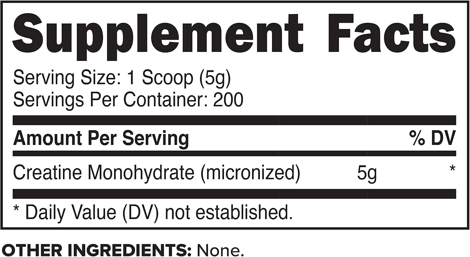 Primaforce Creatine Monohydrate Powder – 1,000 Grams - Micronized