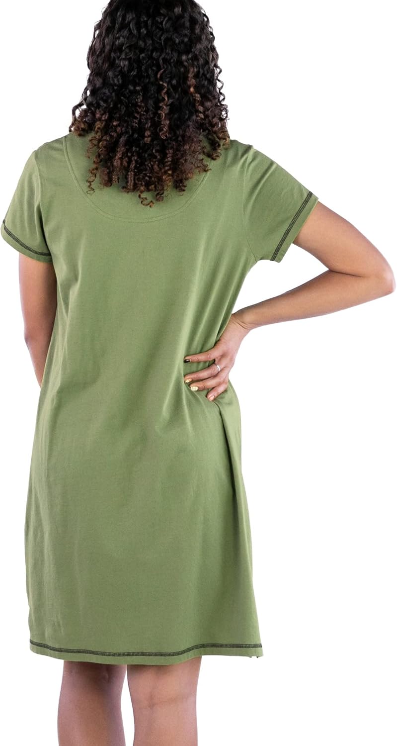 Lazy One Women's Nightgown, Funny V-Neck Sleep Shirt for Women, Novelty Pajama Shirts - Image 2