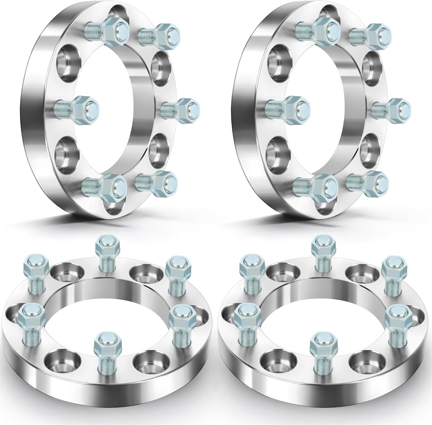ECCPP 4PCS 6 Lug 1"inch Wheel Spacers 6x5.5 6x139.7 14x1.5 Studs fits for 1999-2016 for Chevrolet Silverado 1500 2000-2016 for Chevrolet Suburban 1500 1995-2016 for Chevrolet Tahoe