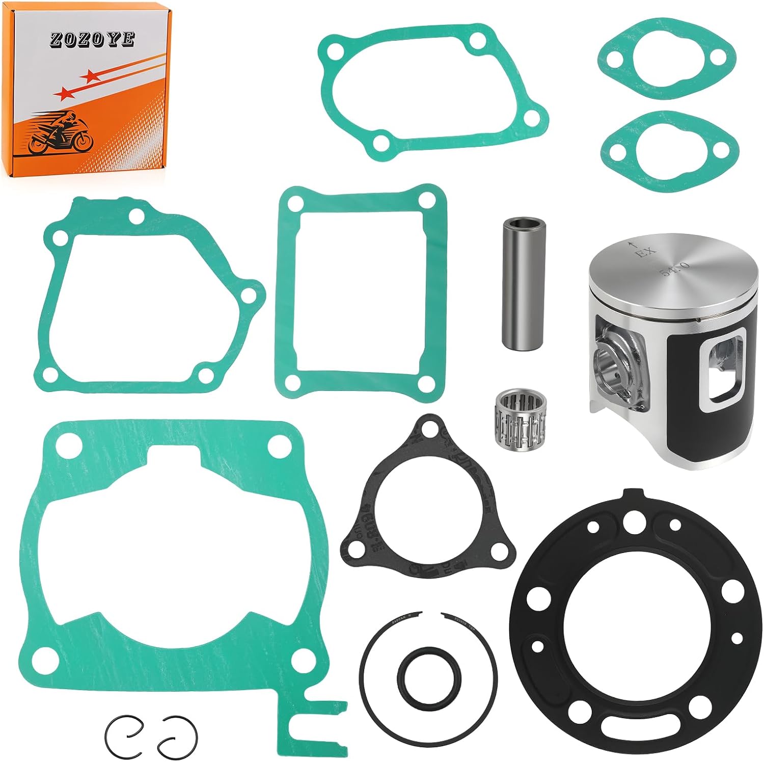 Top End Rubuild Kit 54mm Size B Piston For Honda CR125R 1992-1999 13110-KZ4-505