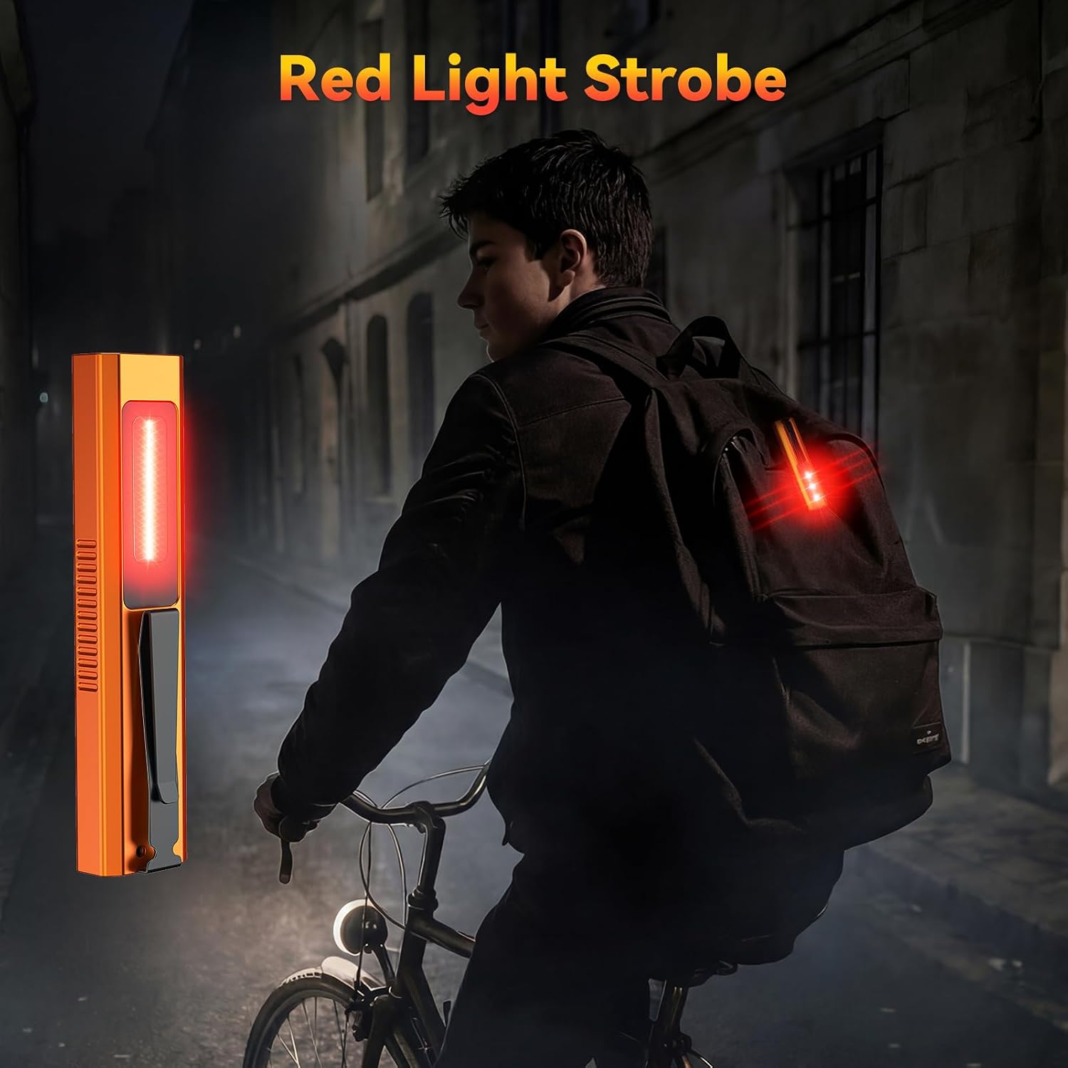 4-in-1 EDC Flat Flashlight, USB-C Rechargeable Magnetic Handheld Flashlights with UV Light & Green Laser Pointer & Red Strobe Combo, Waterproof Aluminum Alloy Pocket Clip Slim Flashlight- (Orange)