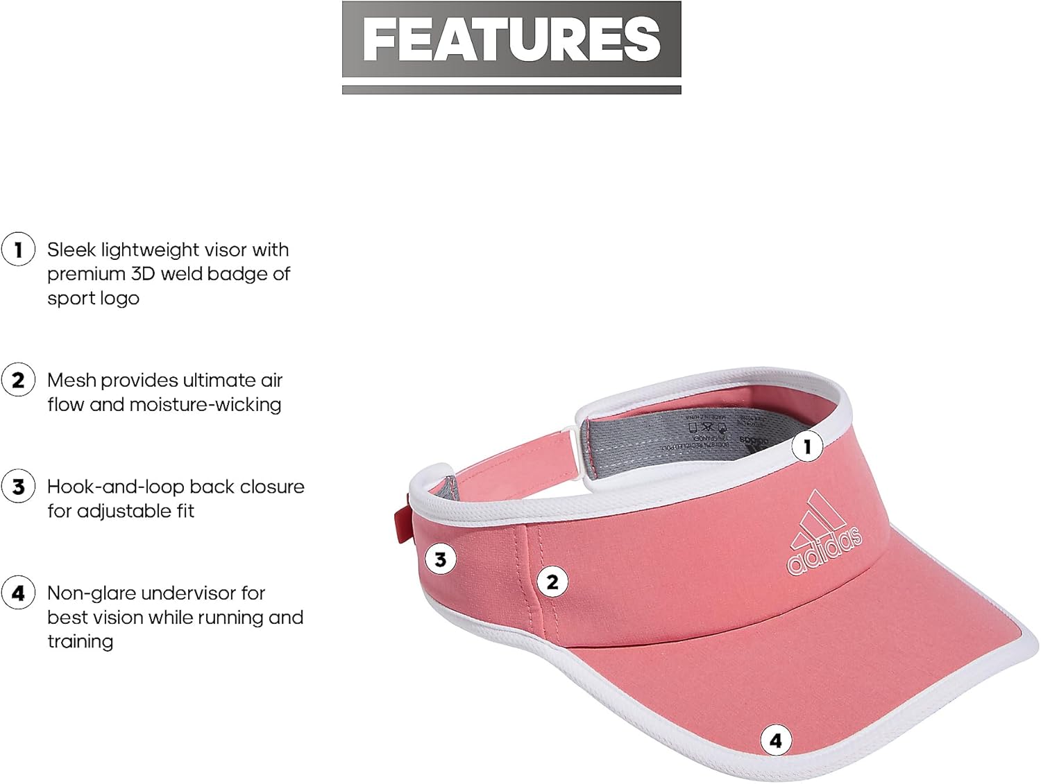 adidas Women's Superlite Performance Visor - Image 2