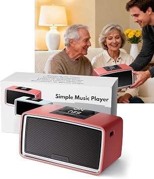 Simple Music Player for Seniors & Elderly, MP3 Player with Large Button