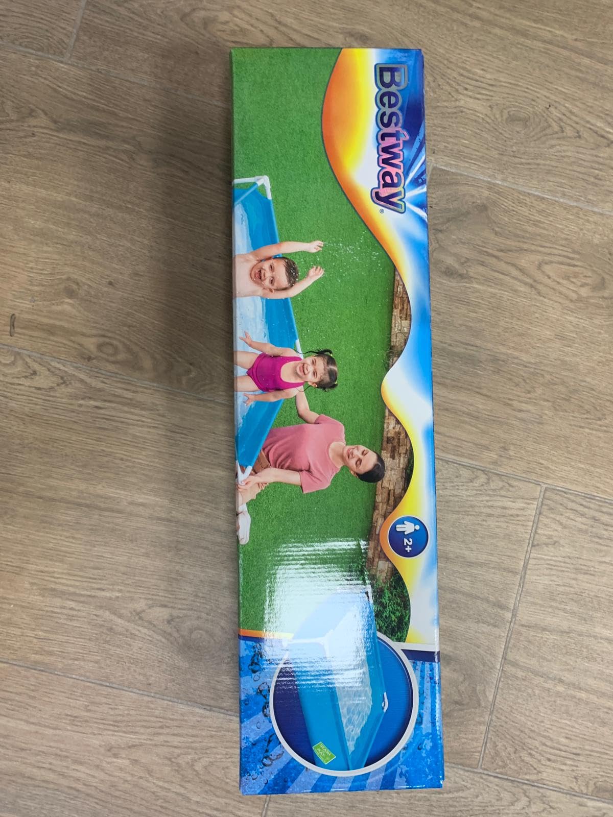 Piscina Familiar Cuadrada Estructura Metal Herrumbre para NIÑOS 122x30cm Bestway