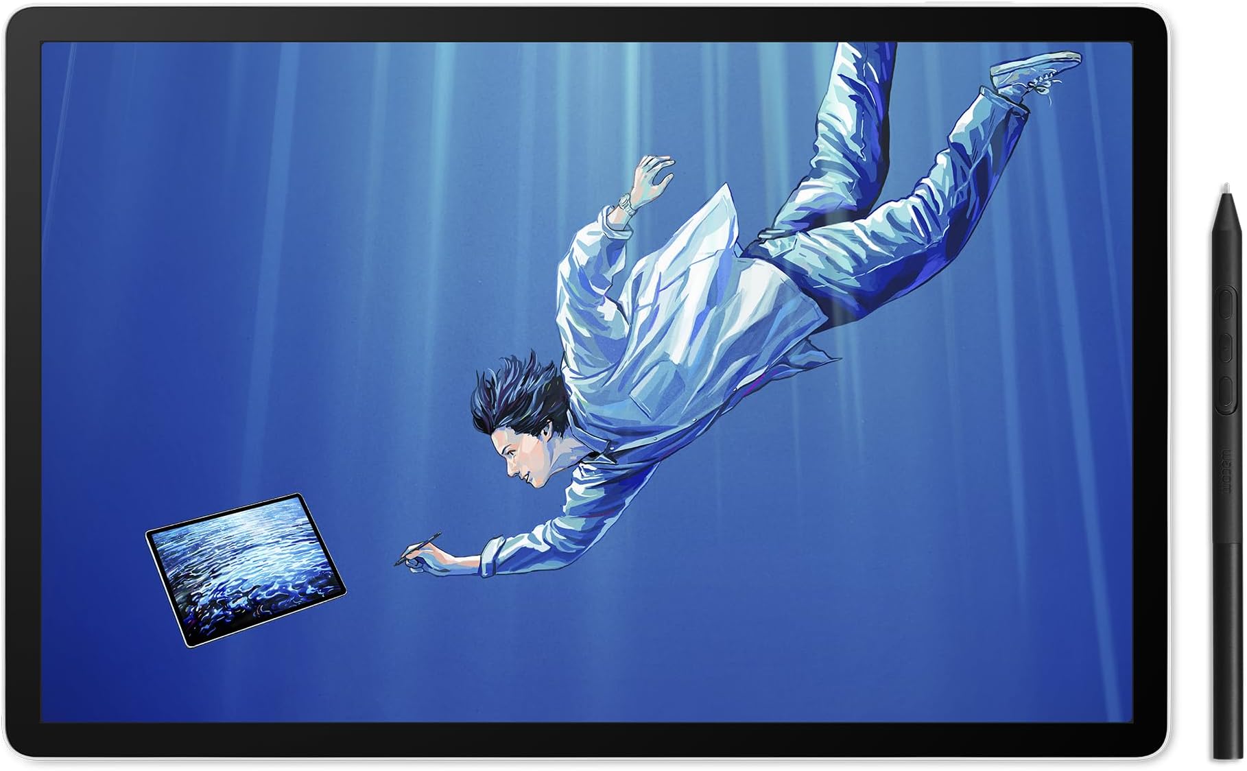 MovinkPad Pro 14, Android Mobile Drawing Tablet, 14" OLED No Computer Needed, Battery-Free Slim Pro Pen 3, 12GB RAM/256GB Storage, Anti-Glare Matte Screen, All-In-One Portable Digital Art Tablet
