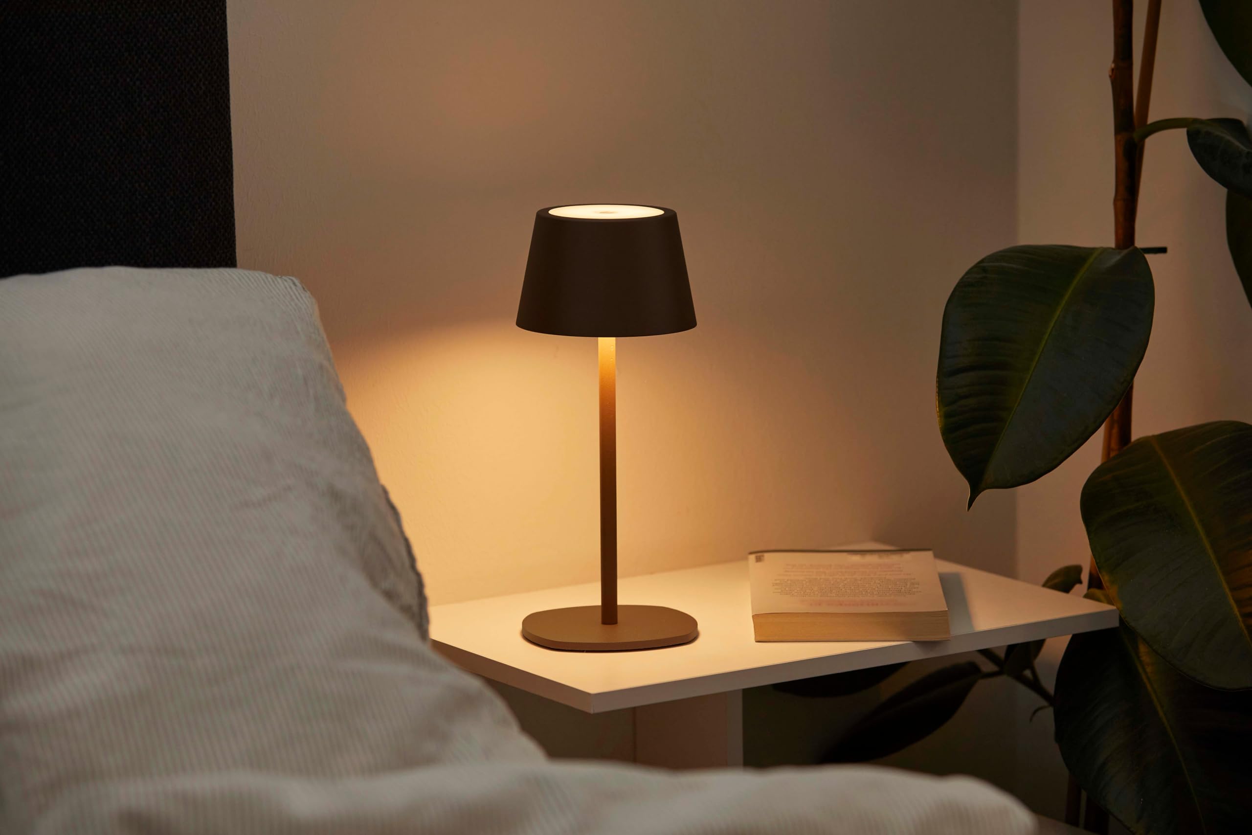 Northpoint Lampe De Table LED 3 En 1 Max. 45 Cm De Haut Avec Batterie De 3000 MAh 200 Lm Lumière Blanche Chaude (3000 K) Intensité Variable En Continu Pour L'intérieur Et