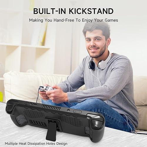 Miniatura 7 de TOQIBO Funda protectora para cubierta de vapor funda protectora de poliuretano termoplástico con soporte y 6 adhesivos protectores de piel