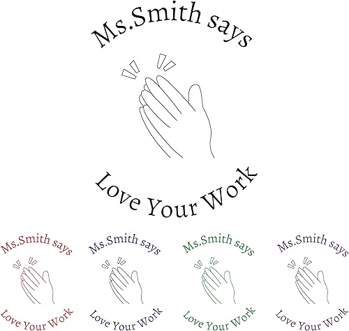 Miniatura 4 de Sello redondo personalizado para profesores, sellos de libros personalizados, 20 patrones y 10 fuentes para elegir