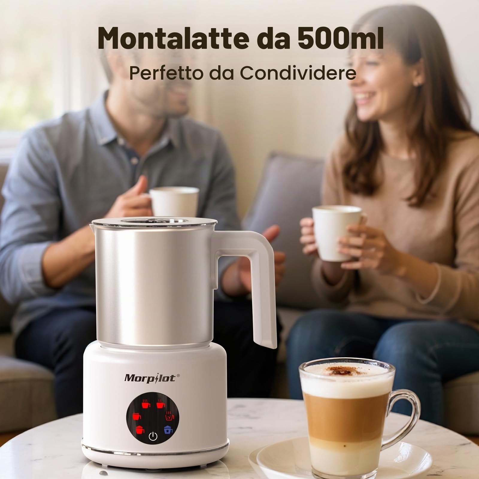 HS010-S-Morpilot Milk Frother White
